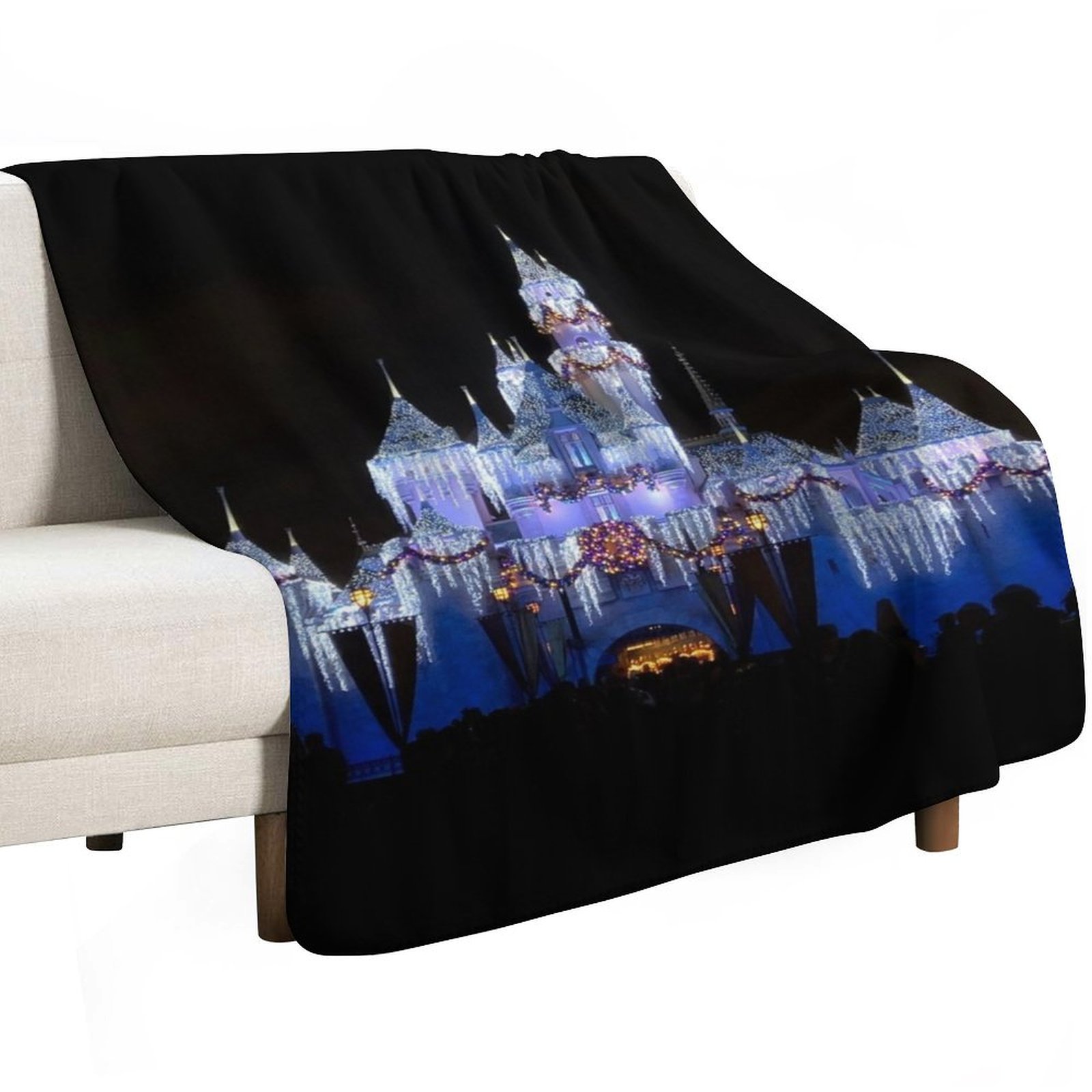 Christmas Castle - Photograph  - Christmas Throw Blanket review and price
