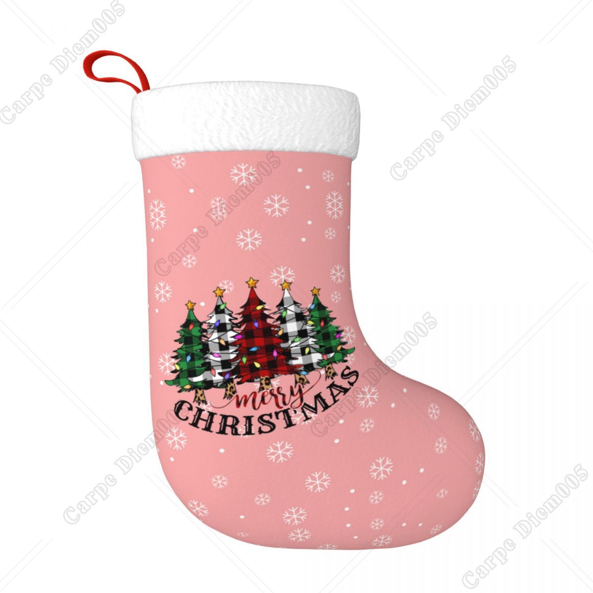 Pink Snowflakes Christmas Tree - Christmas Stocking Hanging review and price