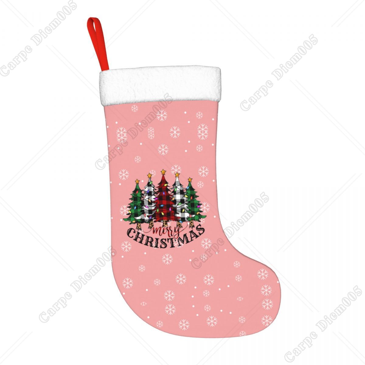 Pink Snowflakes Christmas Tree - Christmas Stocking Hanging review and price