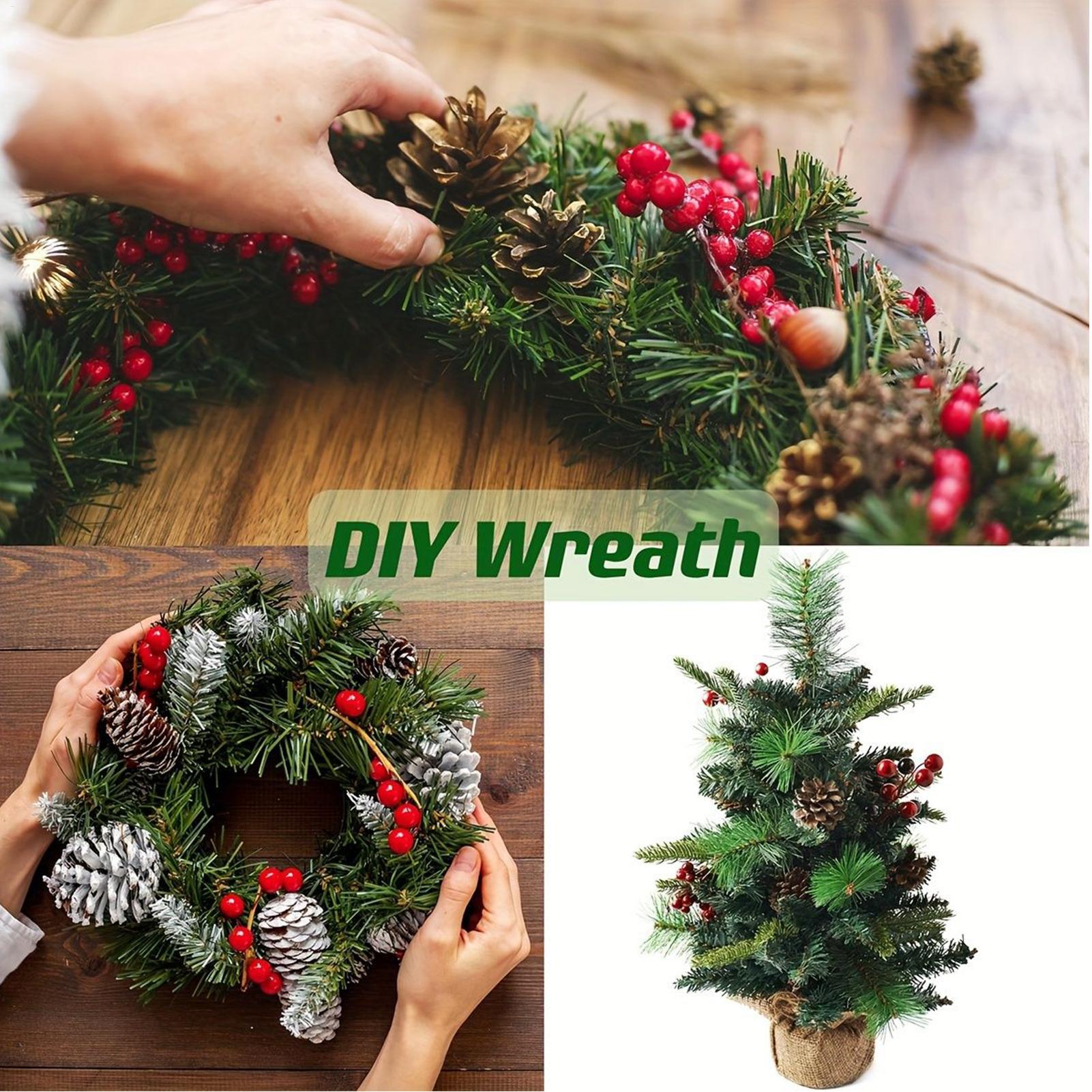 Pine Branches Faux Green Plant - Christmas Wreath Fake review and price