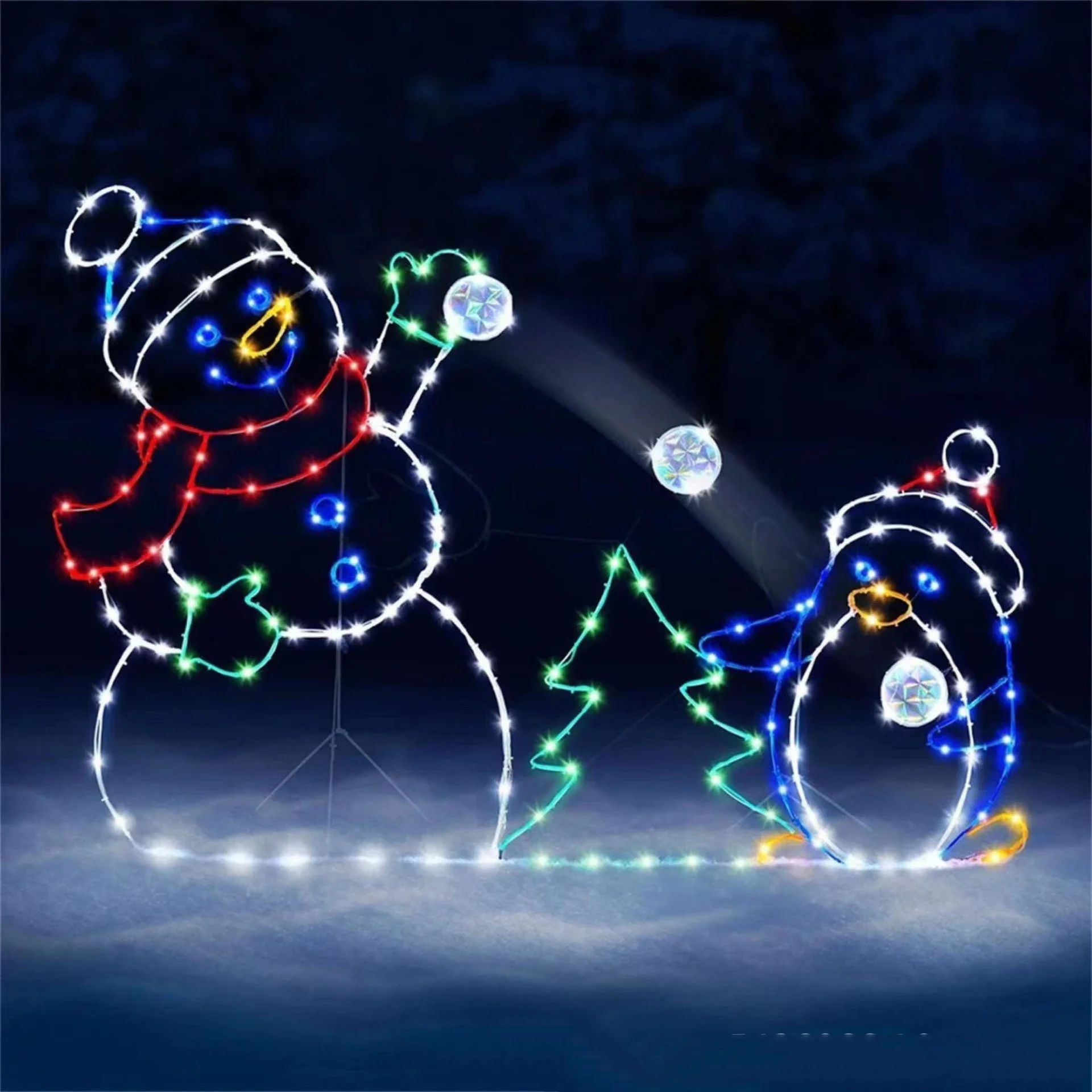 Animated Snowball Light LED Gl - Christmas Lights Outdoor review and price