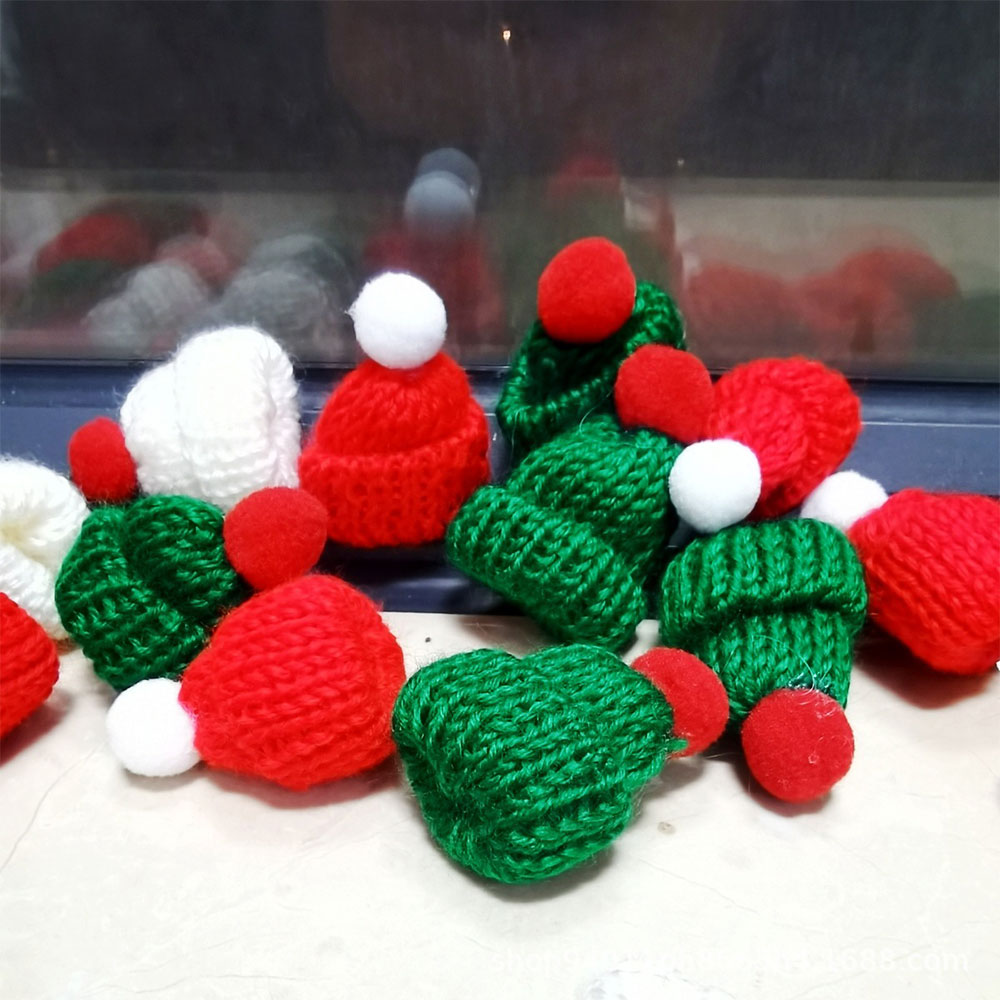 10Pcs 3.5x5cm Mini Christmas K - Santa Hat Plush review and price