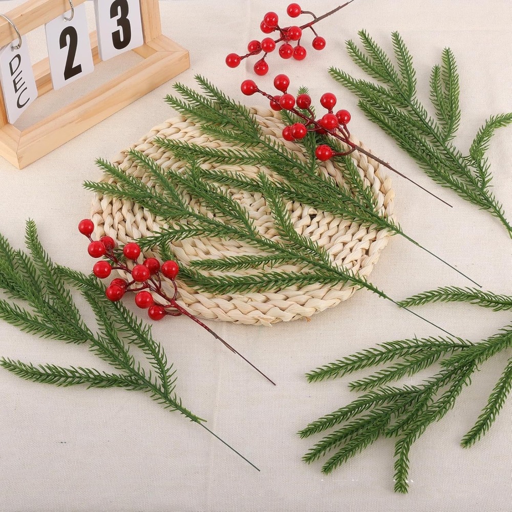 10PCS Christmas Artificial Nor - Christmas Wreath Fake review and price