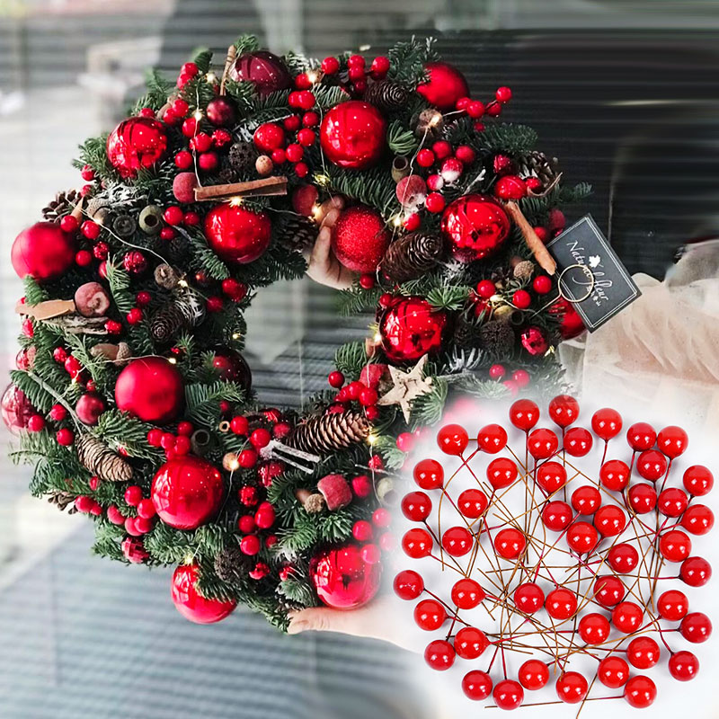 100/200pcs Pearl Stamens Mini  - Christmas Wreath Fake review and price
