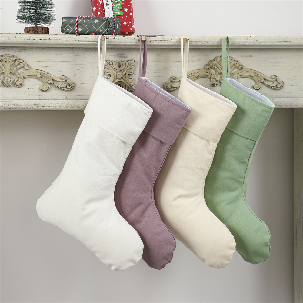 Linen Christmas Stocking Xmas  - Christmas Stocking Hanging review and price