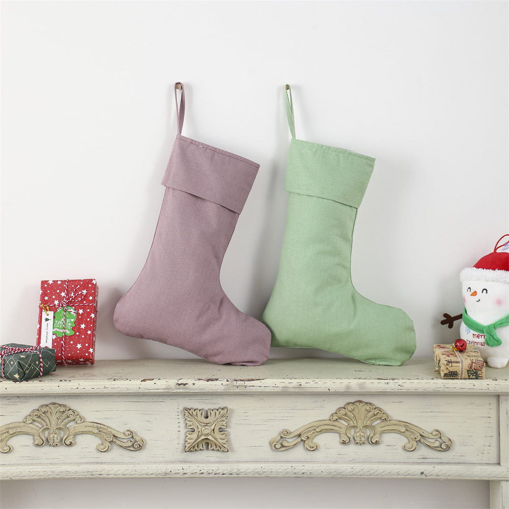 Linen Christmas Stocking Xmas  - Christmas Stocking Hanging review and price