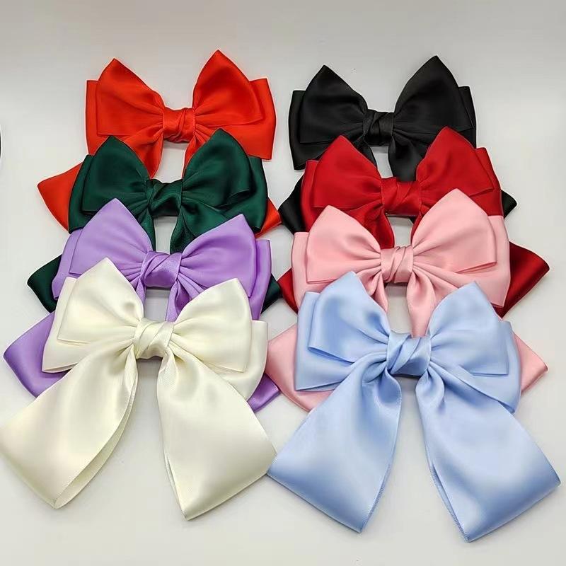 Solid Color Bow Ribbon Hair Cl - Ribbon Bow Gift review and price