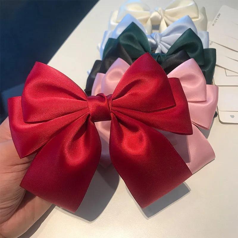 Solid Color Bow Ribbon Hair Cl - Ribbon Bow Gift review and price