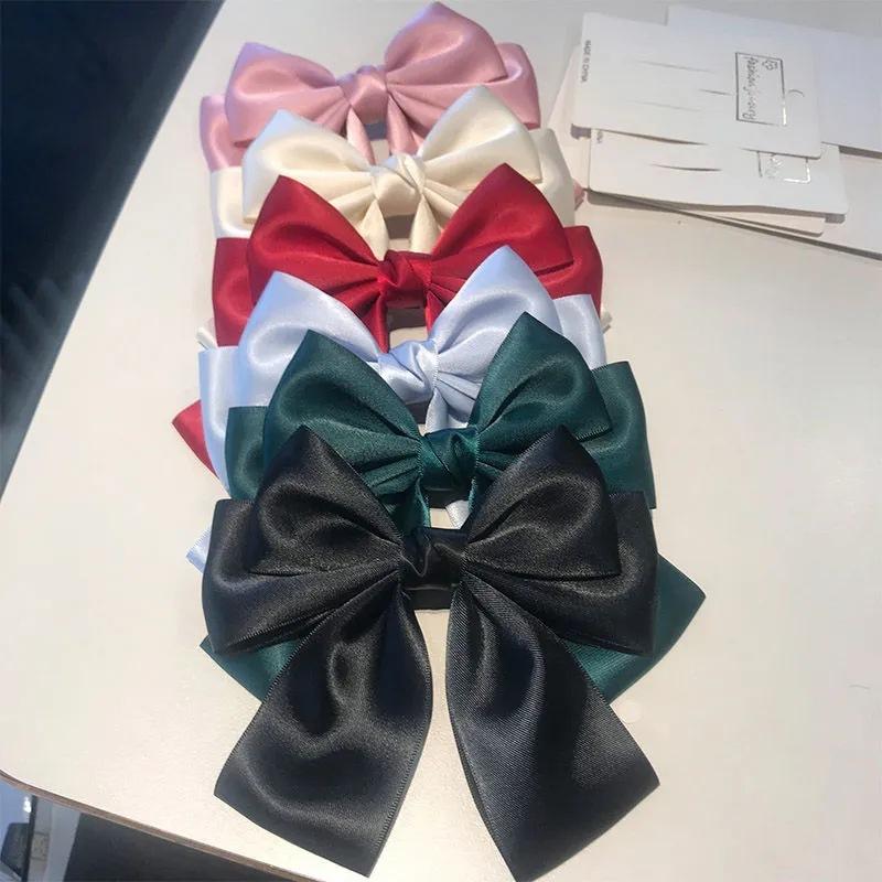 Solid Color Bow Ribbon Hair Cl - Ribbon Bow Gift review and price