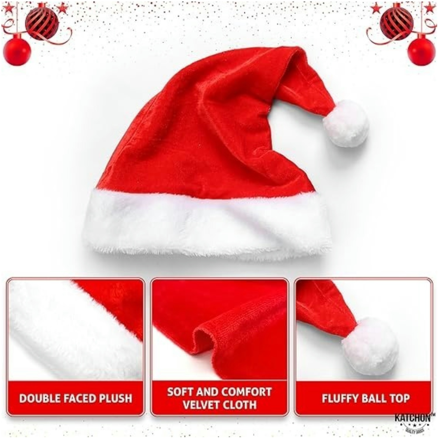 Fluffy Red Santa Hats Set with - Santa Hat Plush review and price
