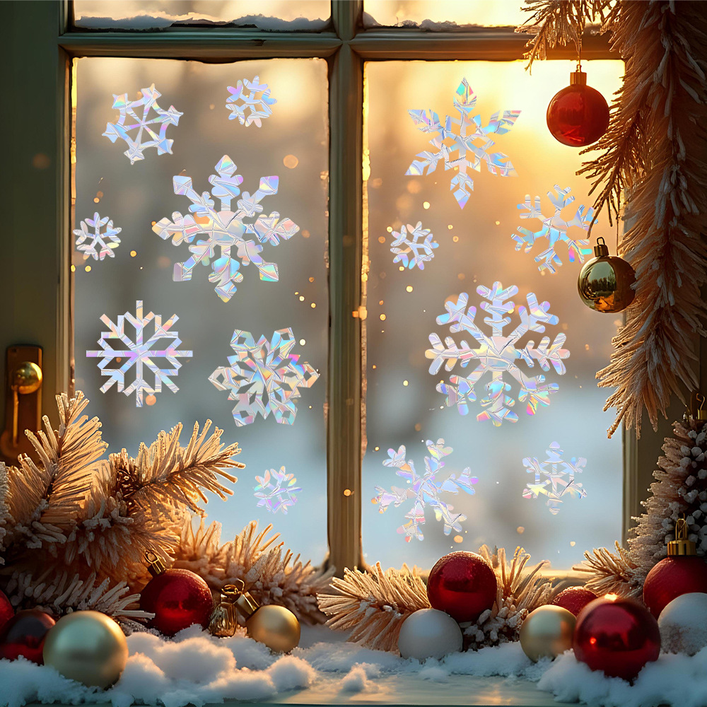 Snowflake Electrostatic Colorf - Snowflake Window Decal review and price