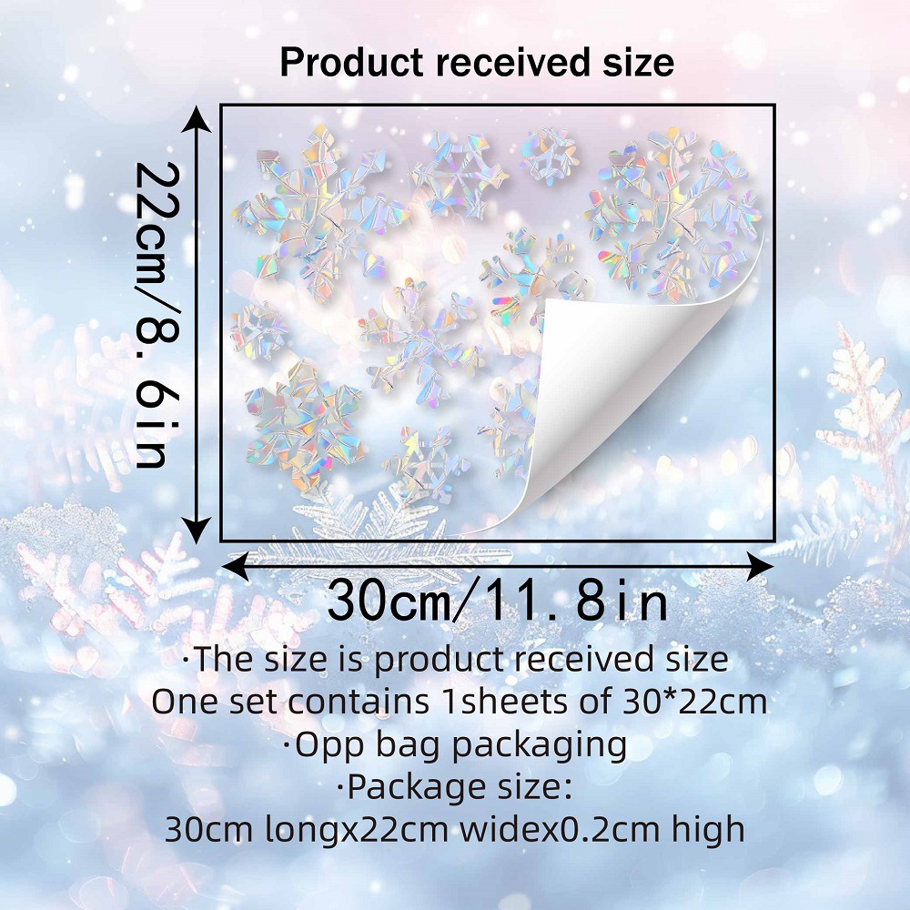 Snowflake Electrostatic Colorf - Snowflake Window Decal review and price