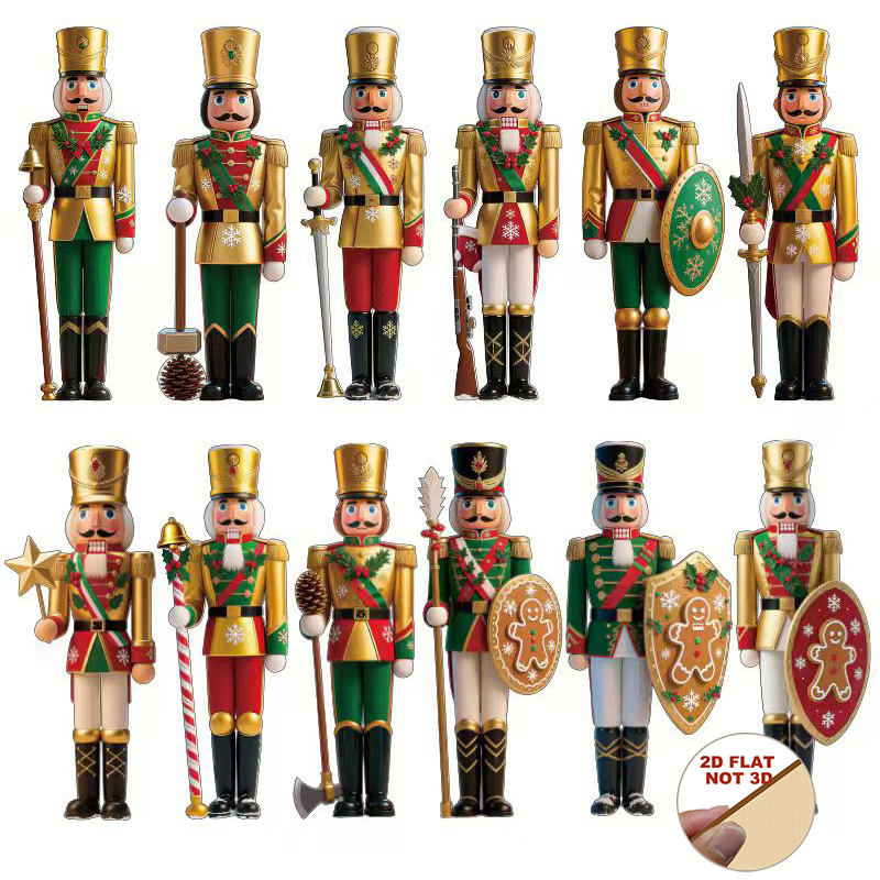 2D Flat 12Pcs Wooden Nutcracke - Nutcracker Figurine review and price