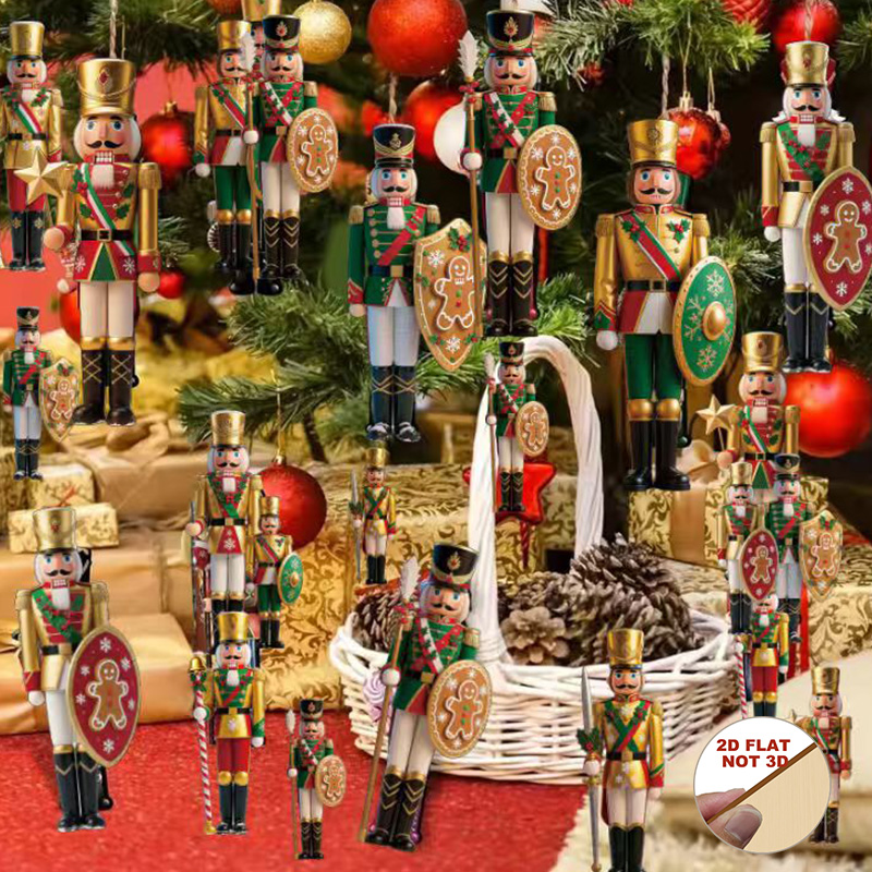 2D Flat 12Pcs Wooden Nutcracke - Nutcracker Figurine review and price