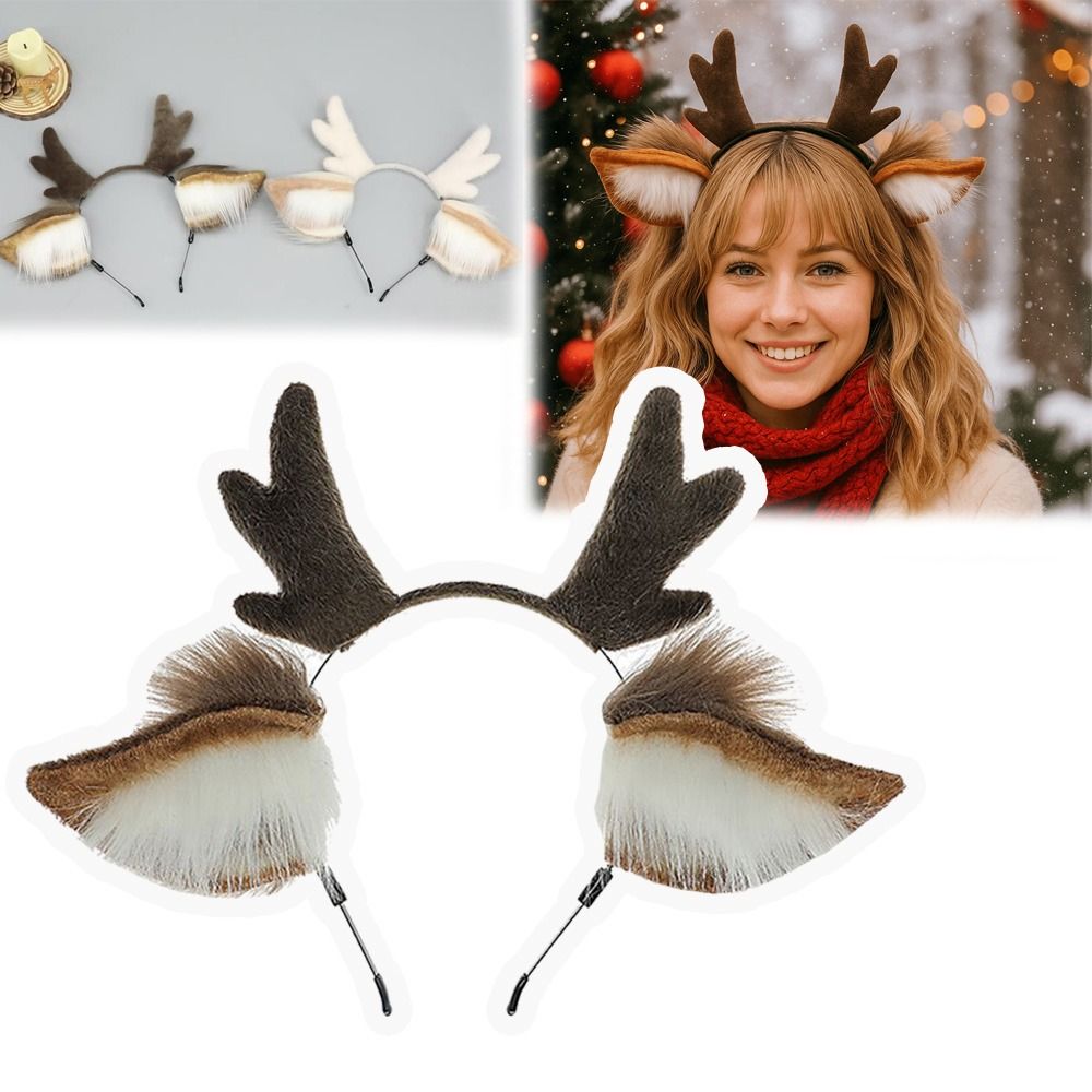 Deer Ears Reindeer Antler Head - Reindeer Antlers Headband review and price