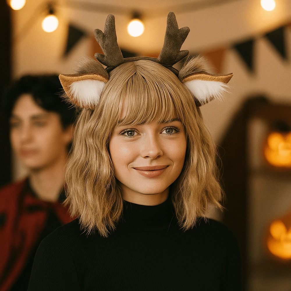 Deer Ears Reindeer Antler Head - Reindeer Antlers Headband review and price