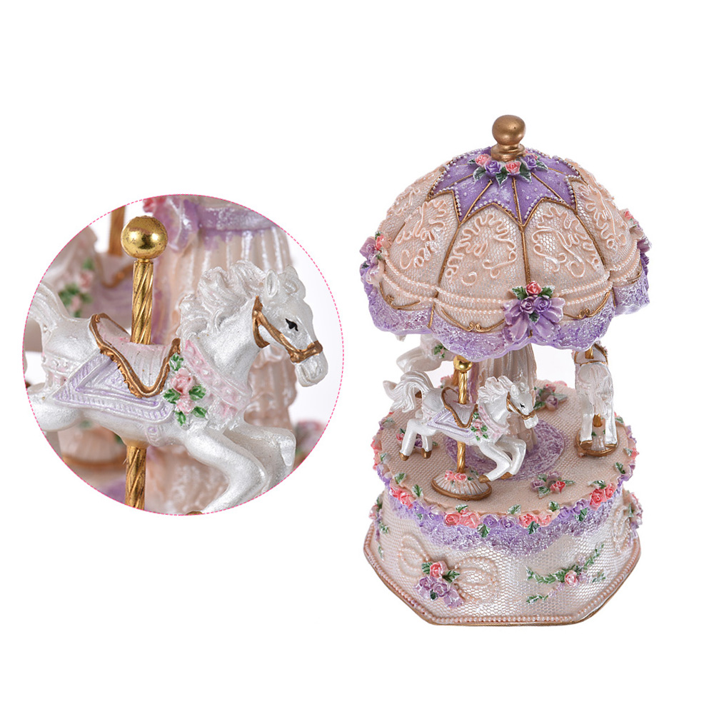 Luxury Dream 3-Horse Rotating  - Snow Globe Musical review and price