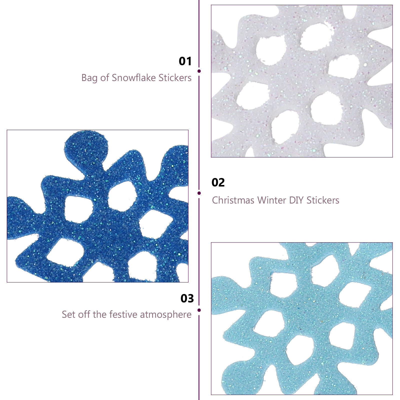 Snowflake Foam Stickers Glitte - Snowflake Window Decal review and price