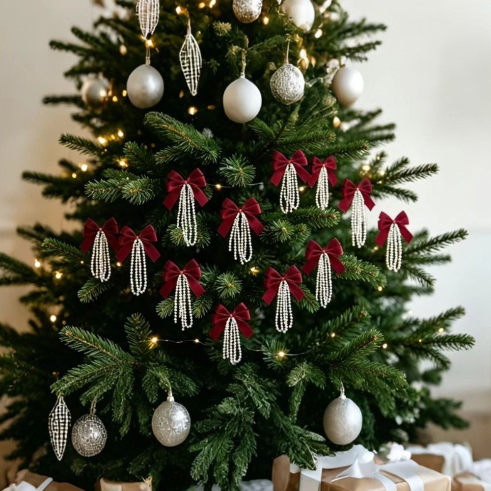 12pcs Set Christmas Tree Bows  - Gift Box Wrap Set review and price