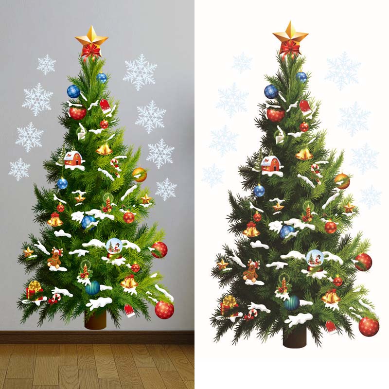 Christmas Tree Wall Stickers G - Snowflake Window Decal review and price