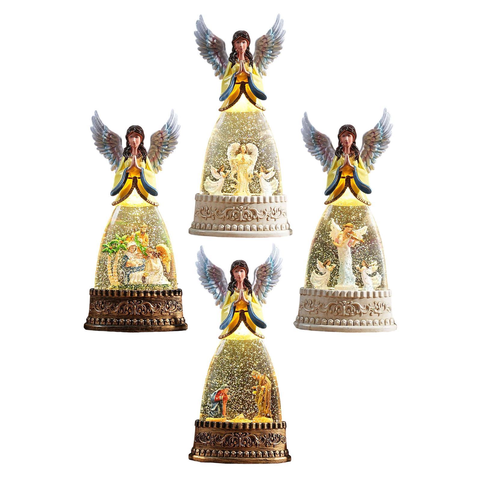 Lighted Angel Figurine Snow Gl - Snow Globe Musical review and price