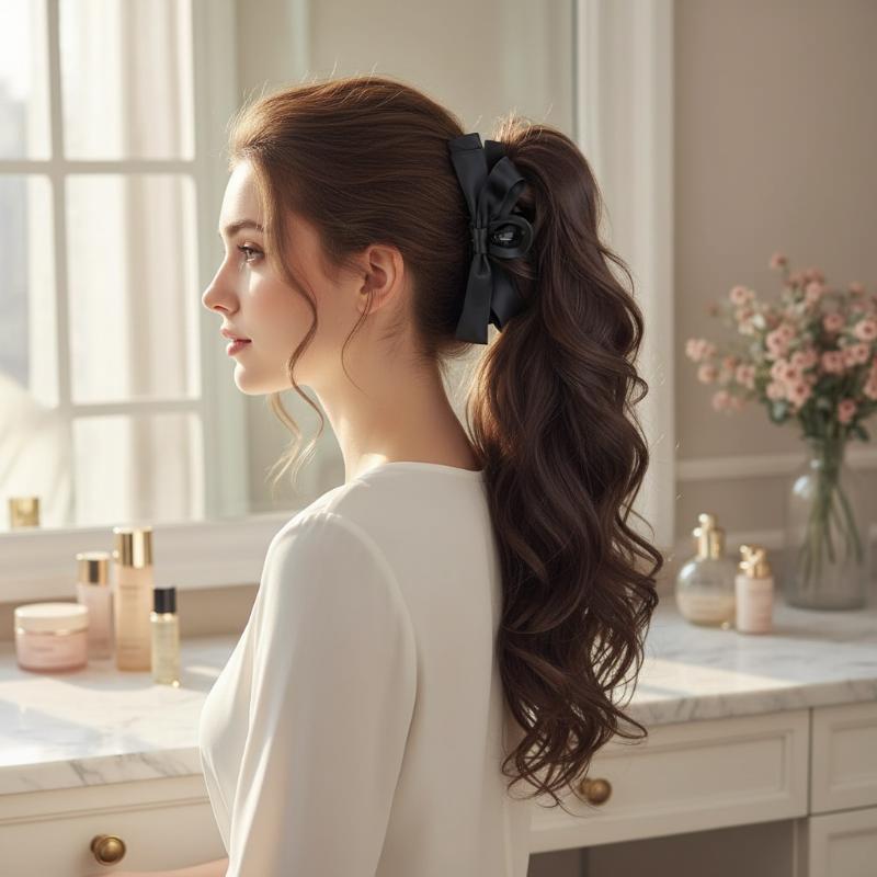 14inch Bow Tie Claw Ponytail W - Ribbon Bow Gift review and price