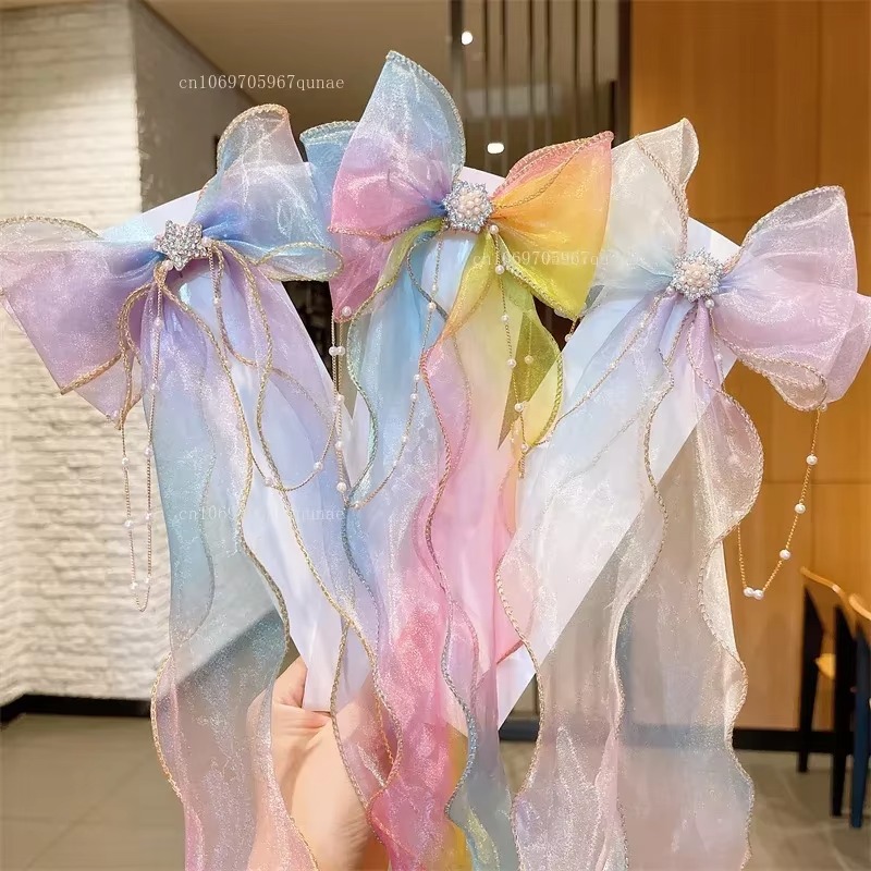 Rainbow Chiffon Bow Ribbon Hai - Ribbon Bow Gift review and price
