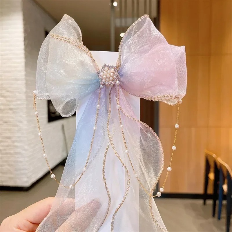 Rainbow Chiffon Bow Ribbon Hai - Ribbon Bow Gift review and price
