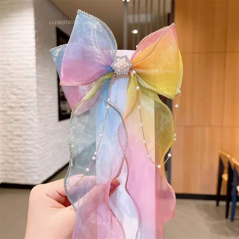 Rainbow Chiffon Bow Ribbon Hai - Ribbon Bow Gift review and price