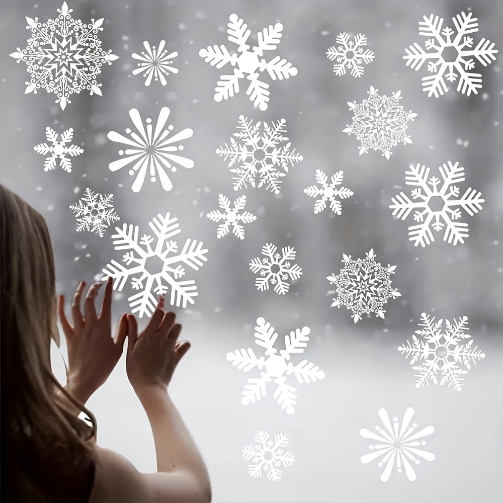 137Pcs Winter Snowflake Static - Snowflake Window Decal review and price