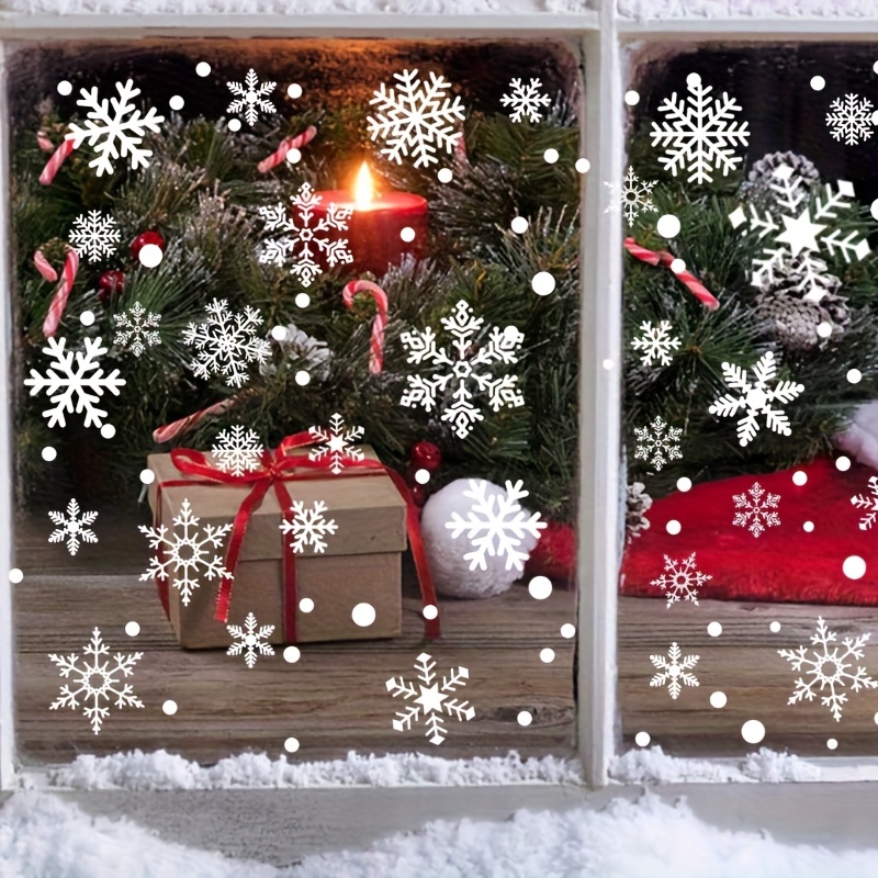137Pcs Winter Snowflake Static - Snowflake Window Decal review and price