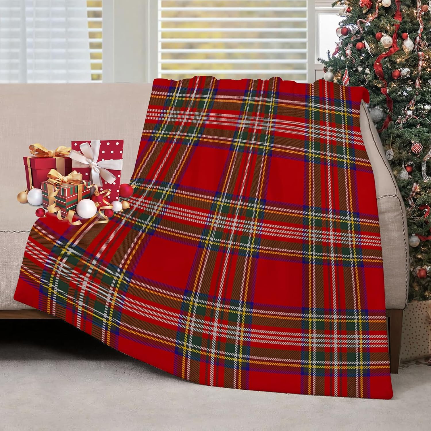 Christmas Plaid Throw Blankets - Christmas Throw Blanket review and price