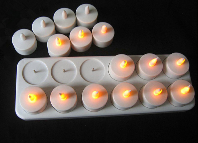 Set of 12 Rechargeable LED Can - Holiday Candle Set review and price