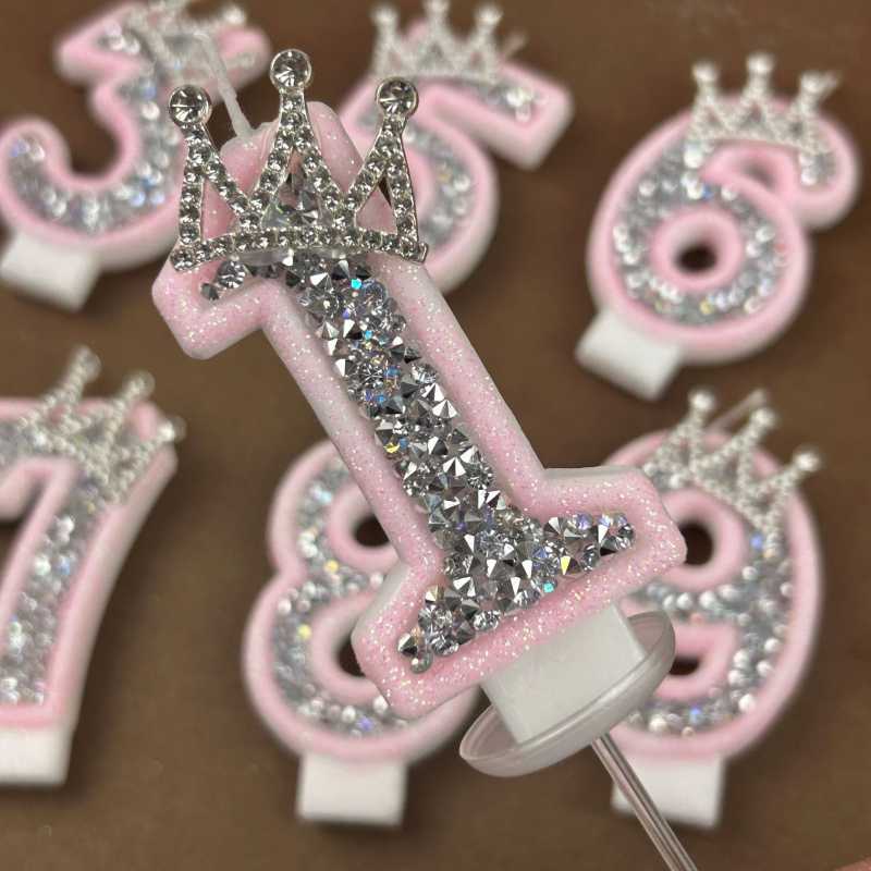 Digital Candles 0-9 Pink Silve - Holiday Candle Set review and price