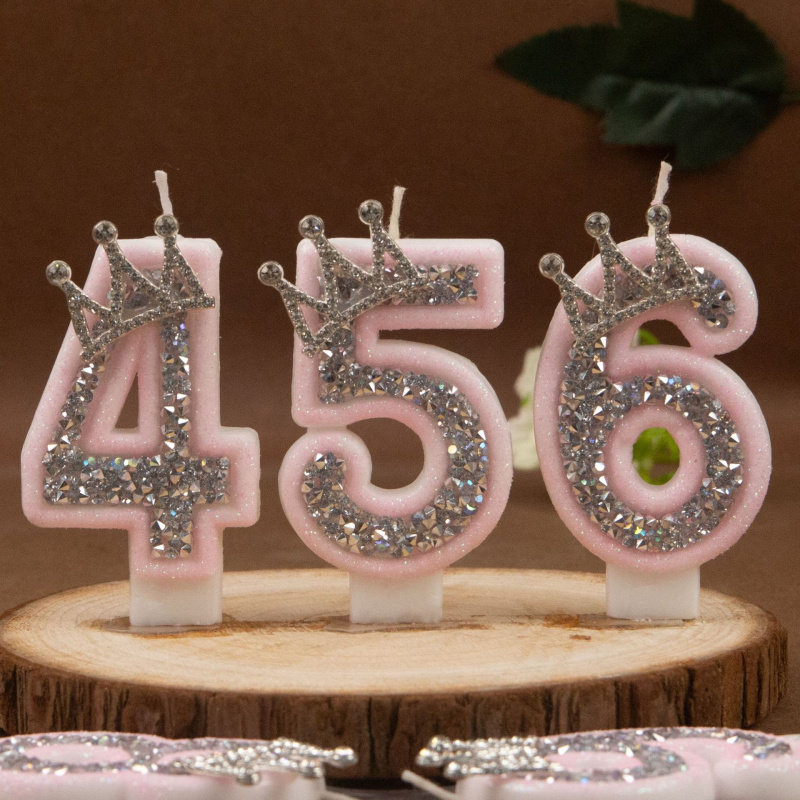 Digital Candles 0-9 Pink Silve - Holiday Candle Set review and price