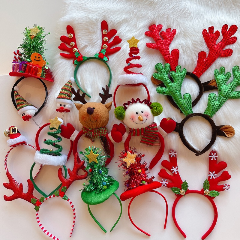 1-15pcs Christmas Headbands Sn - Reindeer Antlers Headband review and price