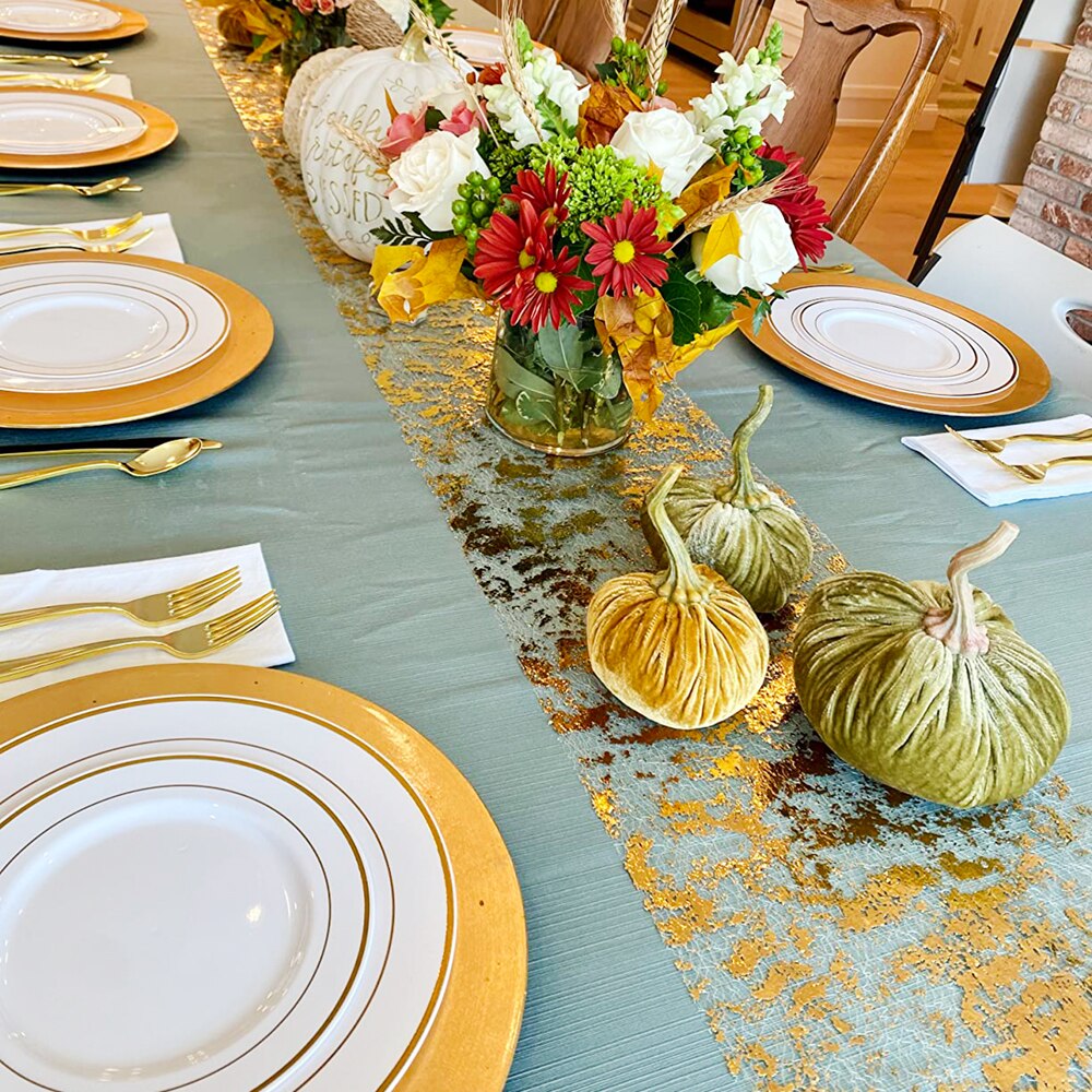 Sparkle Metallic Gold Thin Tab - Christmas Table Runner review and price