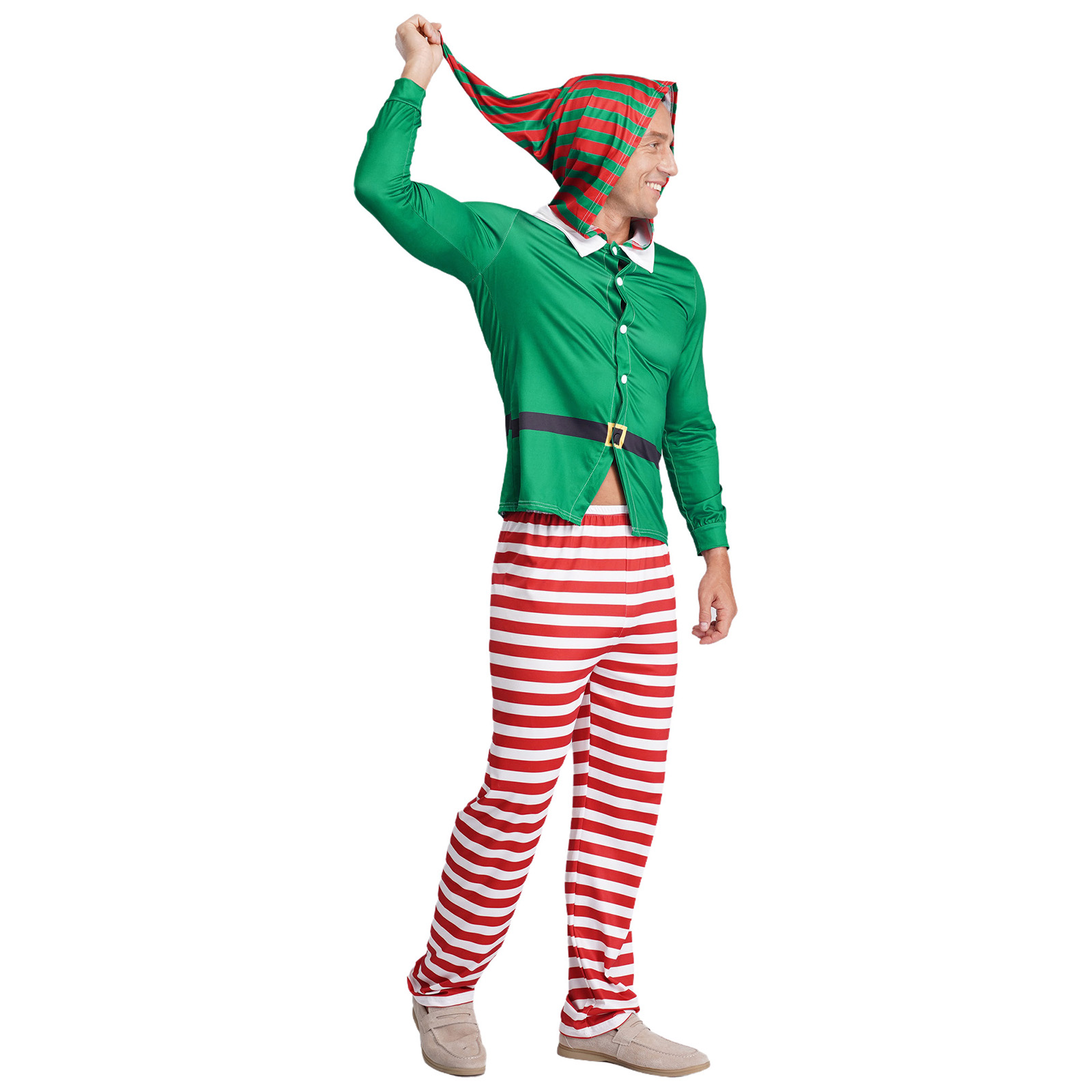 Mens Christmas Elf Pajamas Par - Elf Costume Christmas review and price