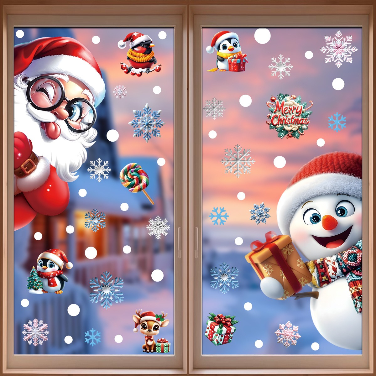 Christmas Window Stickers Ging - Snowflake Window Decal review and price