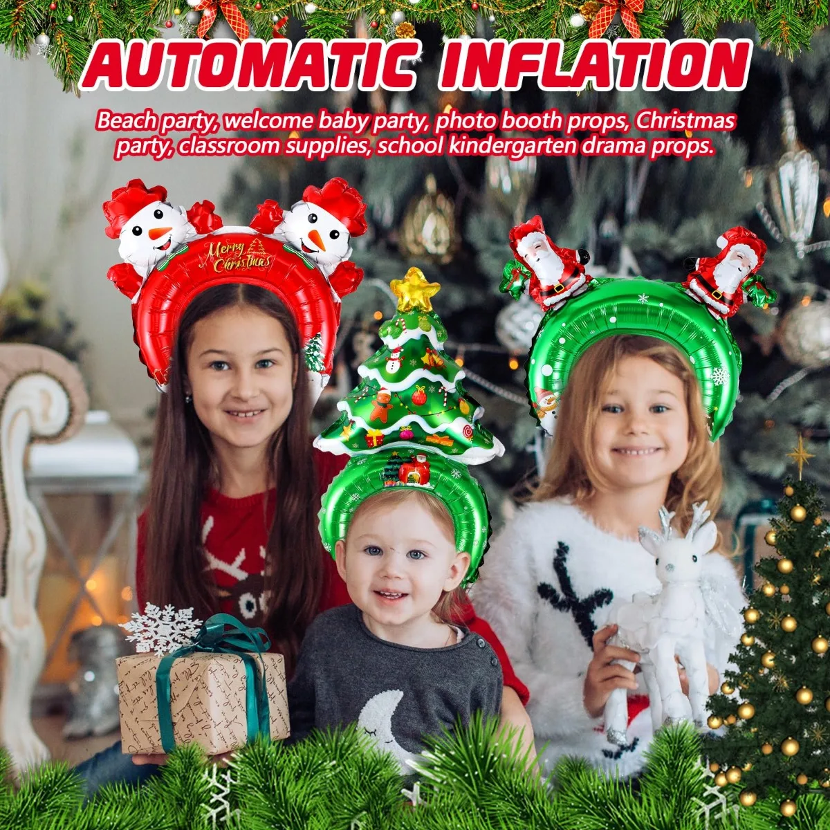Christmas Inflatable Headbands - Reindeer Antlers Headband review and price