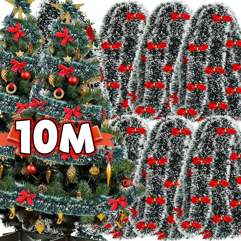 Christmas Bow Tinsel Ribbons G - Tinsel Garland Decoration review and price