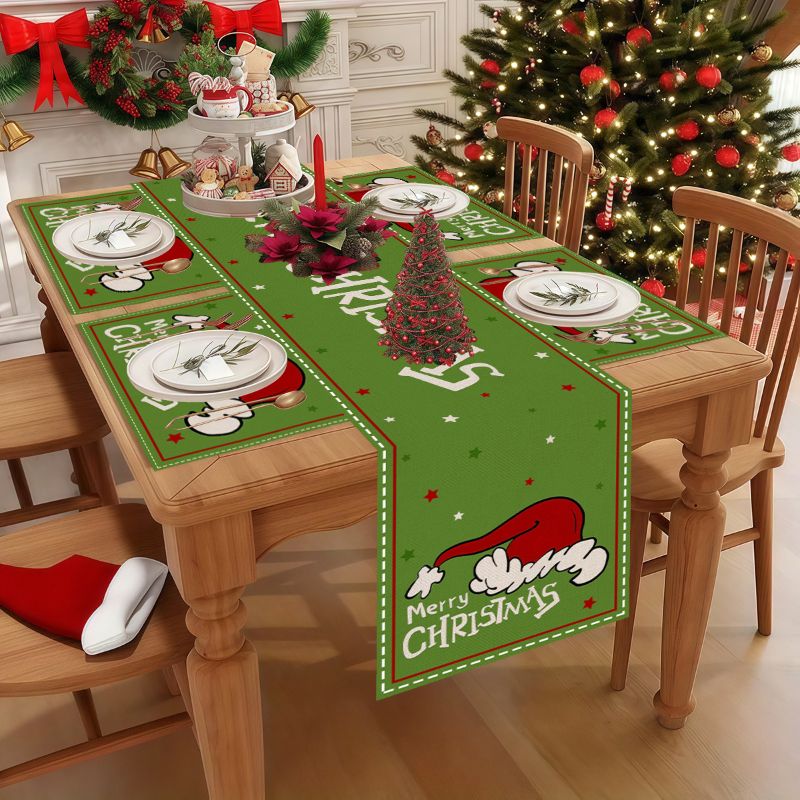 VIKAMA Cute Cartoon Christmas  - Christmas Table Runner review and price