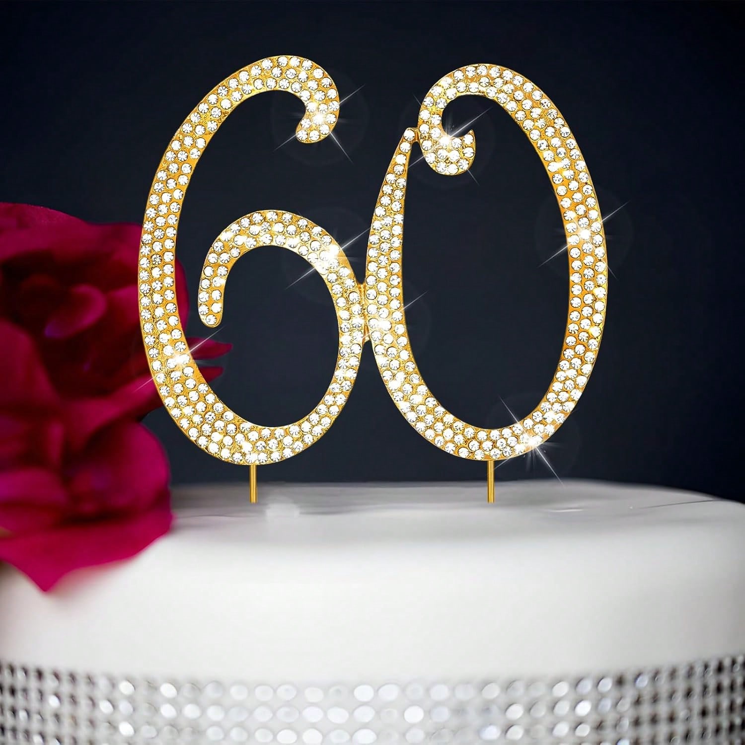 Large Gold Rhinestone Number C - Holiday Candle Set review and price