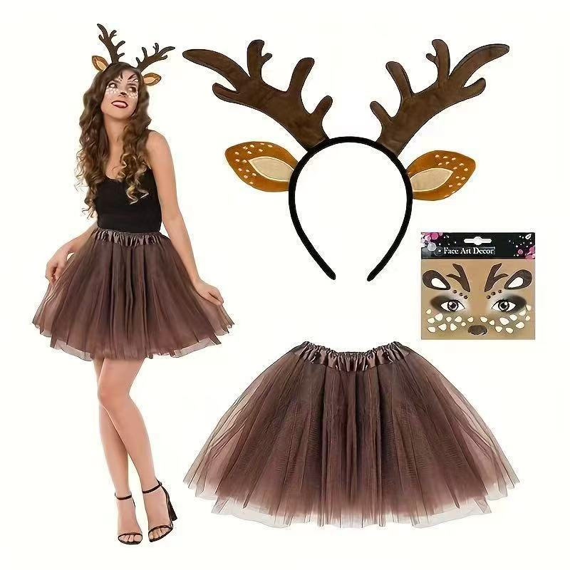 Reindeer Costume Set Antler He - Reindeer Antlers Headband review and price