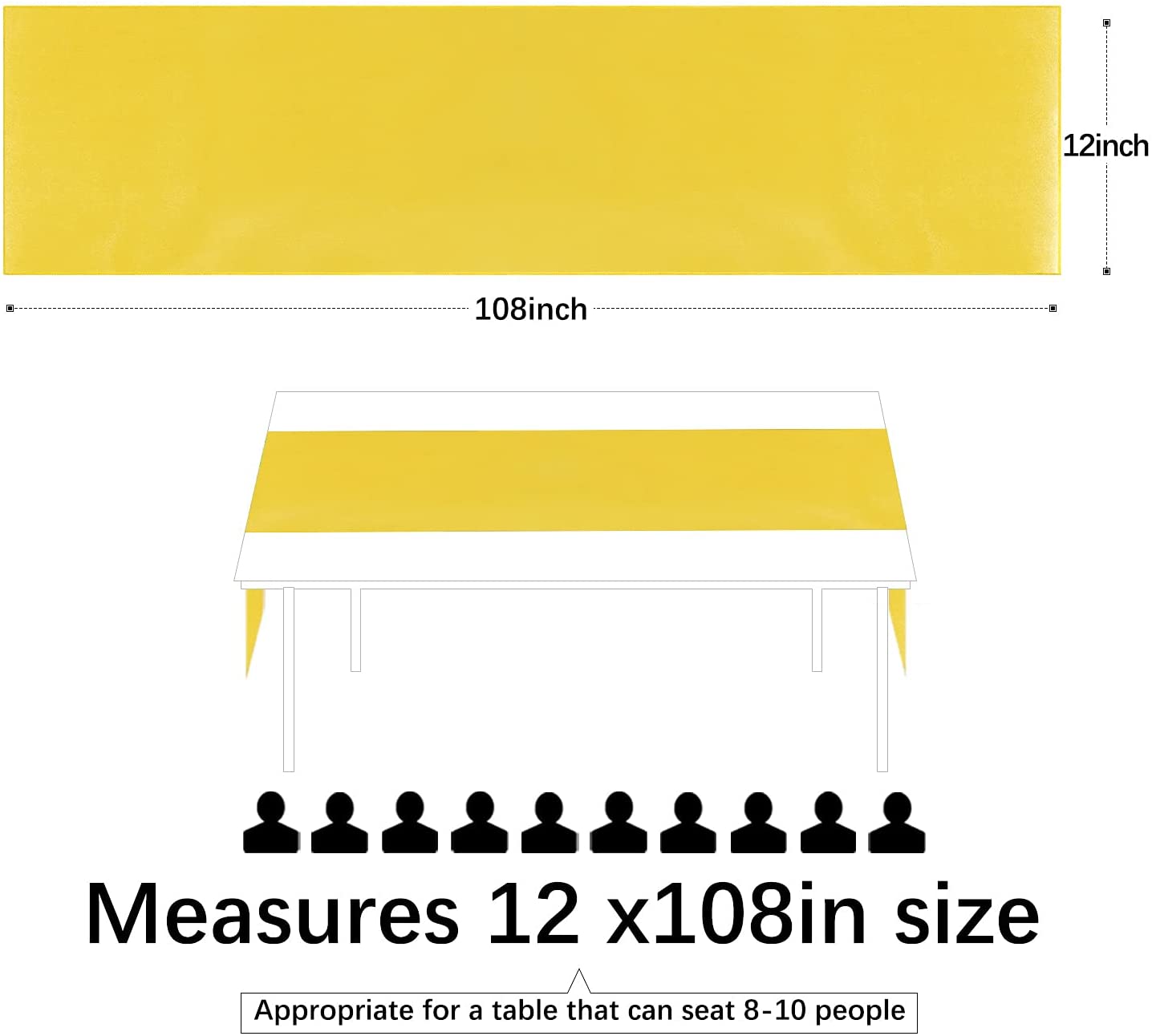 12x108 Inch Satin Wedding Tabl - Christmas Table Runner review and price