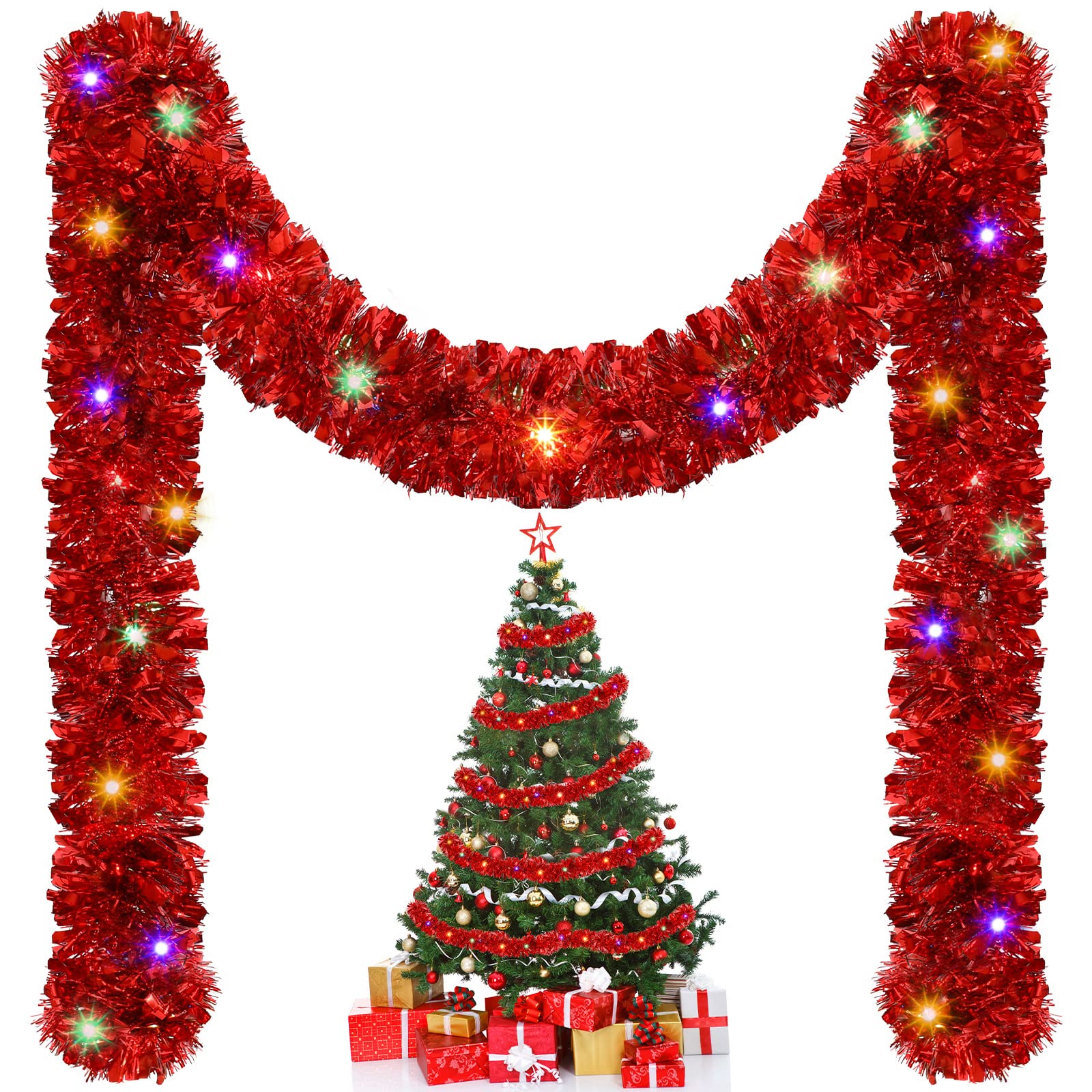 1/3pcs 5M Christmas Tinsel Gar - Tinsel Garland Decoration review and price