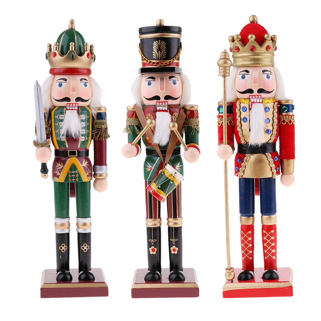 3Pcs/Lot 30cm Wooden Nutcracke - Nutcracker Figurine review and price