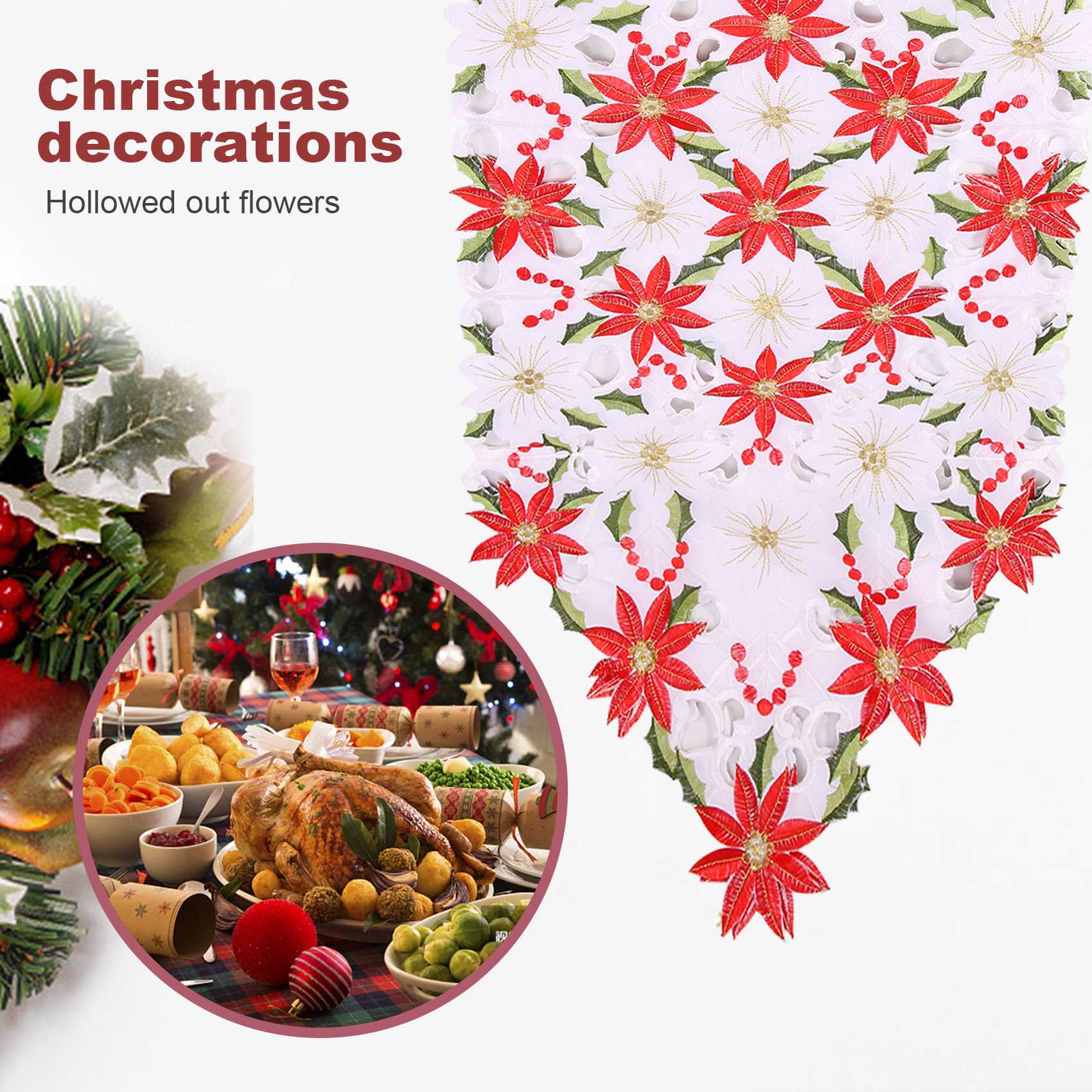 Christmas Embroidered Table Ru - Christmas Table Runner review and price