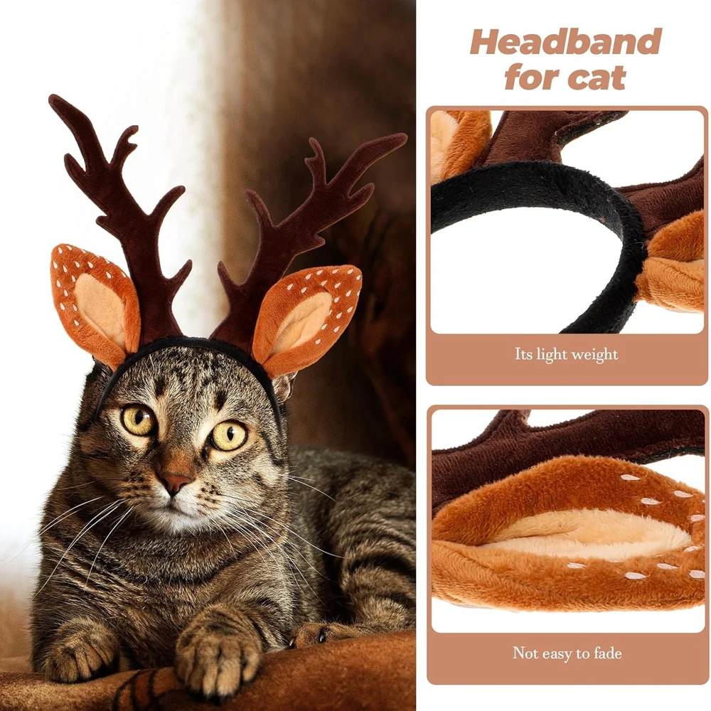Dogs Headbands Deer Costume Ha - Reindeer Antlers Headband review and price