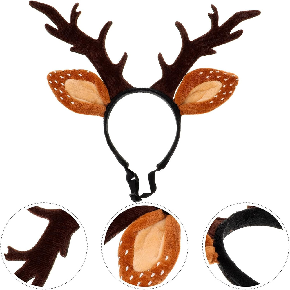 Dogs Headbands Deer Costume Ha - Reindeer Antlers Headband review and price